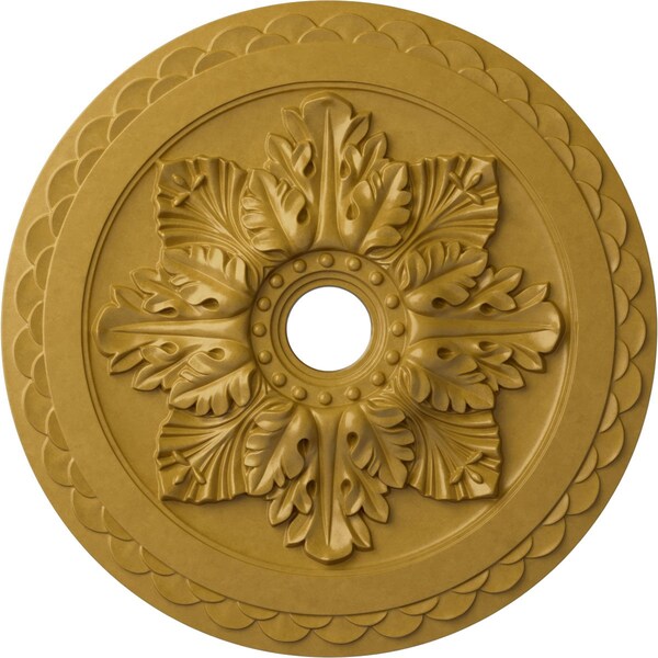 Ekena Millwork Bordeaux Deluxe Ceiling Medallion (Fits Canopies up to 4"), 23 5/8"OD x 3"ID x 2"P, Iridescent Gold CM23BOIGS - main